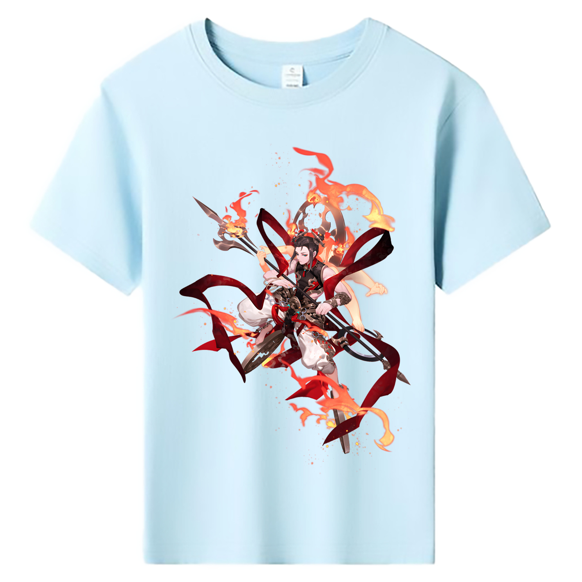 （画像用） Ne Zha 2 ナタ 魔童の大暴れ 綿100％キッズTシャツ（フロントプリント）